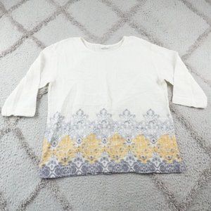 J. Jill Pure Jill Gauze Top Womens Large Beachy Casual